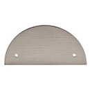 Top Knobs [TK54BSN] Die Cast Zinc Cabinet Pull Backplate - Half Circle Series - Brushed Satin Nickel Finish - 2 1/2&quot; C/C - 5&quot; L