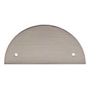 Top Knobs [TK54BSN] Die Cast Zinc Cabinet Pull Backplate - Half Circle Series - Brushed Satin Nickel Finish - 2 1/2" C/C - 5" L