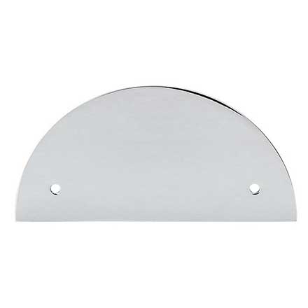 Top Knobs [TK54PC] Die Cast Zinc Cabinet Pull Backplate - Half Circle Series - Polished Chrome Finish - 2 1/2&quot; C/C - 5&quot; L