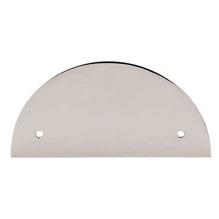 Top Knobs [TK54PN] Die Cast Zinc Cabinet Pull Backplate - Half Circle Series - Polished Nickel Finish - 2 1/2&quot; C/C - 5&quot; L