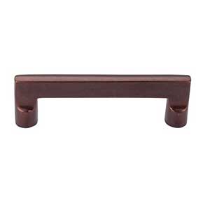 Top Knobs [M1363] Solid Bronze Cabinet Pull Handle - Flat Sided Pull Series - Standard Size - Mahogany Bronze Finish - 4" C/C - 4 5/8" L