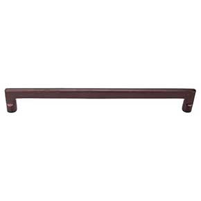Top Knobs [M1378] Solid Bronze Cabinet Pull Handle - Flat Sided Pull Series - Oversized - Mahogany Bronze Finish - 12" C/C - 12 3/4" L