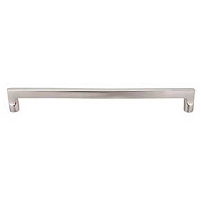 Top Knobs [M1981] Solid Bronze Cabinet Pull Handle - Flat Sided Pull Series - Oversized - Brushed Satin Nickel Finish - 12" C/C - 12 3/4" L
