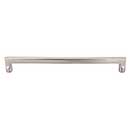 Top Knobs [M1981] Solid Bronze Cabinet Pull Handle - Flat Sided Pull Series - Oversized - Brushed Satin Nickel Finish - 12" C/C - 12 3/4" L