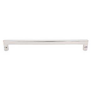 Top Knobs [M1983] Solid Bronze Cabinet Pull Handle - Flat Sided Pull Series - Oversized - Polished Nickel Finish - 12" C/C - 12 3/4" L