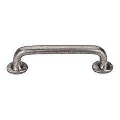 Top Knobs [M1385] Solid Bronze Cabinet Pull Handle - Rounded Pull Series - Standard Size - Silicon Bronze Light Finish - 4&quot; C/C - 5&quot; L