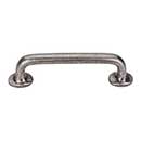 Top Knobs [M1385] Solid Bronze Cabinet Pull Handle - Rounded Pull Series - Standard Size - Silicon Bronze Light Finish - 4" C/C - 5" L