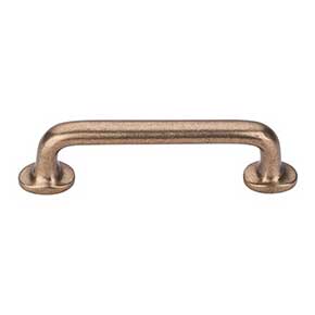 Top Knobs [M1386] Solid Bronze Cabinet Pull Handle - Rounded Pull Series - Standard Size - Light Bronze Finish - 4" C/C - 5" L