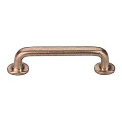 Top Knobs [M1386] Solid Bronze Cabinet Pull Handle - Rounded Pull Series - Standard Size - Light Bronze Finish - 4&quot; C/C - 5&quot; L