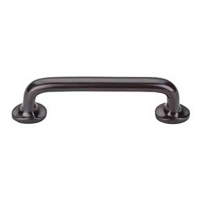 Top Knobs [M1387] Solid Bronze Cabinet Pull Handle - Rounded Pull Series - Standard Size - Medium Bronze Finish - 4" C/C - 5" L