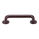 Top Knobs [M1388] Solid Bronze Cabinet Pull Handle - Rounded Pull Series - Standard Size - Mahogany Bronze Finish - 4&quot; C/C - 5&quot; L