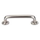 Top Knobs [M1987] Solid Bronze Cabinet Pull Handle - Rounded Pull Series - Standard Size - Brushed Satin Nickel Finish - 4" C/C - 5" L