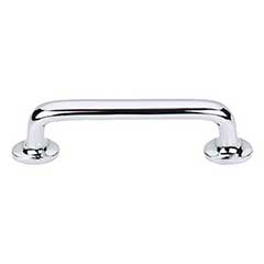 Top Knobs [M1988] Solid Bronze Cabinet Pull Handle - Rounded Pull Series - Standard Size - Polished Chrome Finish - 4&quot; C/C - 5&quot; L