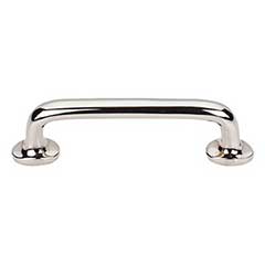 Top Knobs [M1988] Solid Bronze Cabinet Pull Handle - Rounded Pull Series - Standard Size - Polished Chrome Finish - 4" C/C - 5" L