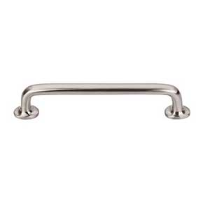 Top Knobs [M1990] Solid Bronze Cabinet Pull Handle - Rounded Pull Series - Oversized - Brushed Satin Nickel Finish - 6" C/C - 7" L
