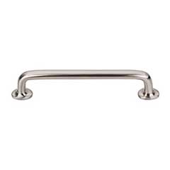 Top Knobs [M1990] Solid Bronze Cabinet Pull Handle - Rounded Pull Series - Oversized - Brushed Satin Nickel Finish - 6&quot; C/C - 7&quot; L