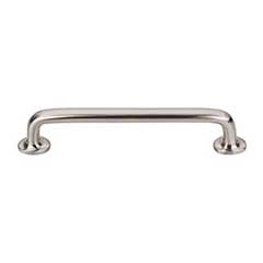 Top Knobs [M1990] Solid Bronze Cabinet Pull Handle - Rounded Pull Series - Oversized - Brushed Satin Nickel Finish - 6" C/C - 7" L