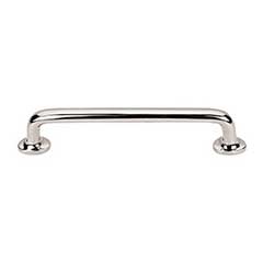 Top Knobs [M1992] Solid Bronze Cabinet Pull Handle - Rounded Pull Series - Oversized - Polished Nickel Finish - 6" C/C - 7" L