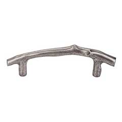 Top Knobs [M1340] Solid Bronze Cabinet Pull Handle - Twig Pull Series - Standard Size - Silicon Bronze Light Finish - 3 1/2&quot; C/C - 5 3/16&quot; L