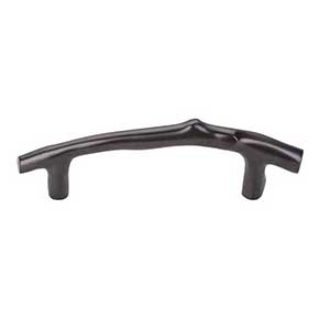 Top Knobs [M1342] Solid Bronze Cabinet Bar Pull Handle - Twig Pull Series - Standard Size - Medium Bronze Finish - 3 1/2" C/C - 5 3/16" L