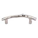 Top Knobs [M1960] Solid Bronze Cabinet Pull Handle - Twig Pull Series - Standard Size - Brushed Satin Nickel Finish - 3 1/2" C/C - 5 3/16" L