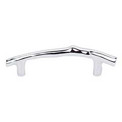 Top Knobs [M1961] Solid Bronze Cabinet Pull Handle - Twig Pull Series - Standard Size - Polished Chrome Finish - 3 1/2&quot; C/C - 5 3/16&quot; L