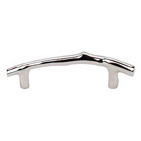 Top Knobs [M1962] Solid Bronze Cabinet Bar Pull Handle - Twig Pull Series - Standard Size - Polished Nickel Finish - 3 1/2" C/C - 5 3/16" L