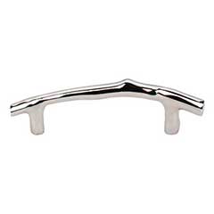Top Knobs [M1962] Solid Bronze Cabinet Pull Handle - Twig Pull Series - Standard Size - Polished Nickel Finish - 3 1/2" C/C - 5 3/16" L