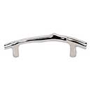 Top Knobs [M1962] Solid Bronze Cabinet Pull Handle - Twig Pull Series - Standard Size - Polished Nickel Finish - 3 1/2" C/C - 5 3/16" L