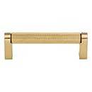 Top Knobs [M2601] Plated Steel Cabinet Bar Pull Handle - Amwell Series - Standard Size - Honey Bronze Finish - 3 3/4&quot; C/C - 4 3/8&quot; L