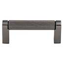 Top Knobs [M2614] Plated Steel Cabinet Bar Pull Handle - Amwell Series - Standard Size - Ash Gray Finish - 3" C/C - 3 3/8" L