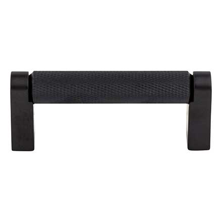 Top Knobs [M2628] Plated Steel Cabinet Bar Pull Handle - Amwell Series - Standard Size - Flat Black Finish - 3" C/C - 3 3/8" L