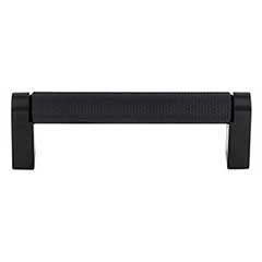 Top Knobs [M2629] Plated Steel Cabinet Bar Pull Handle - Amwell Series - Standard Size - Flat Black Finish - 3 3/4&quot; C/C - 4 3/8&quot; L