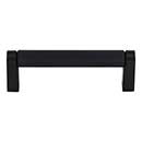 Top Knobs [M2629] Plated Steel Cabinet Bar Pull Handle - Amwell Series - Standard Size - Flat Black Finish - 3 3/4" C/C - 4 3/8" L