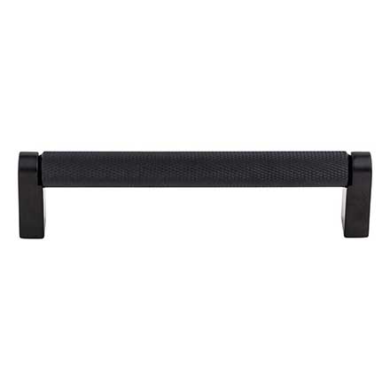 Top Knobs [M2630] Plated Steel Cabinet Bar Pull Handle - Amwell Series - Oversized - Flat Black Finish - 5 1/16" C/C - 5 7/16" L