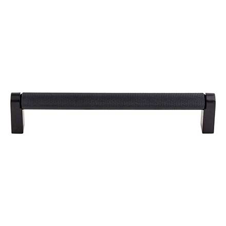 Top Knobs [M2631] Plated Steel Cabinet Bar Pull Handle - Amwell Series - Oversized - Flat Black Finish - 6 5/16" C/C - 6 11/16" L