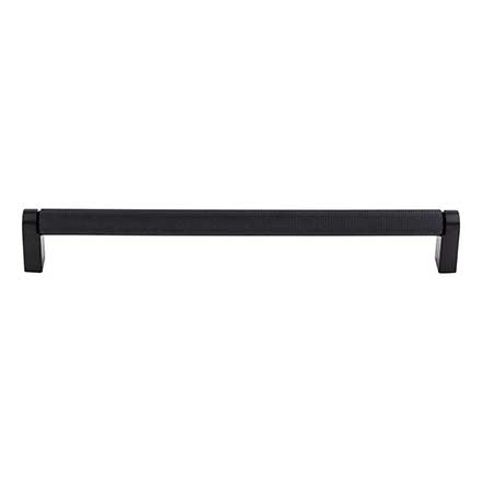 Top Knobs [M2632] Plated Steel Cabinet Bar Pull Handle - Amwell Series - Oversized - Flat Black Finish - 8 13/16" C/C - 9 3/16" L