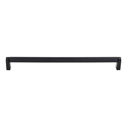 Top Knobs [M2636] Plated Steel Cabinet Bar Pull Handle - Amwell Series - Oversized - Flat Black Finish - 26 15/32" C/C - 26 7/8" L