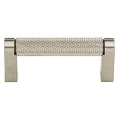 Top Knobs [M2642] Plated Steel Cabinet Bar Pull Handle - Amwell Series - Standard Size - Brushed Satin Nickel Finish - 3&quot; C/C - 3 3/8&quot; L