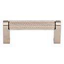 Top Knobs [M2642] Plated Steel Cabinet Bar Pull Handle - Amwell Series - Standard Size - Brushed Satin Nickel Finish - 3" C/C - 3 3/8" L