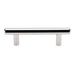Top Knobs [M1269] Plated Steel Cabinet Bar Pull Handle - Hopewell Series - Standard Size - Polished Nickel Finish - 3&quot; C/C - 4 9/16&quot; L