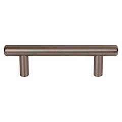 Top Knobs [M2453] Plated Steel Cabinet Bar Pull Handle - Hopewell Series - Standard Size - Ash Gray Finish - 3" C/C - 4 9/16" L