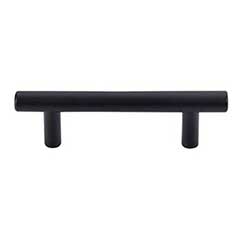 Top Knobs [M987] Plated Steel Cabinet Bar Pull Handle - Hopewell Series - Standard Size - Flat Black Finish - 3&quot; C/C - 4 9/16&quot; L