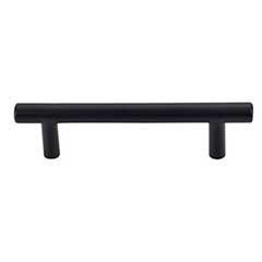 Top Knobs [M988] Plated Steel Cabinet Bar Pull Handle - Hopewell Series - Standard Size - Flat Black Finish - 3 3/4&quot; C/C - 5 5/16&quot; L