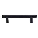 Top Knobs [M988] Plated Steel Cabinet Bar Pull Handle - Hopewell Series - Standard Size - Flat Black Finish - 3 3/4&quot; C/C - 5 5/16&quot; L