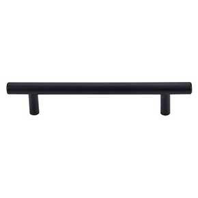Top Knobs [M989] Plated Steel Cabinet Bar Pull Handle - Hopewell Series - Oversized - Flat Black Finish - 5 1/16" C/C - 7" L