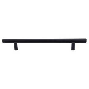 Top Knobs [M990] Plated Steel Cabinet Bar Pull Handle - Hopewell Series - Oversized - Flat Black Finish - 6 5/16" C/C - 9 1/8" L