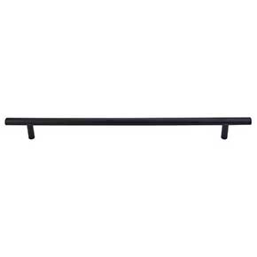 Top Knobs [M992] Plated Steel Cabinet Bar Pull Handle - Hopewell Series - Oversized - Flat Black Finish - 11 11/32" C/C - 14 1/8" L