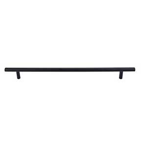 Top Knobs [M993] Plated Steel Cabinet Bar Pull Handle - Hopewell Series - Oversized - Flat Black Finish - 15" C/C - 17 13/16" L