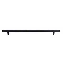 Top Knobs [M993] Plated Steel Cabinet Bar Pull Handle - Hopewell Series - Oversized - Flat Black Finish - 15&quot; C/C - 17 13/16&quot; L